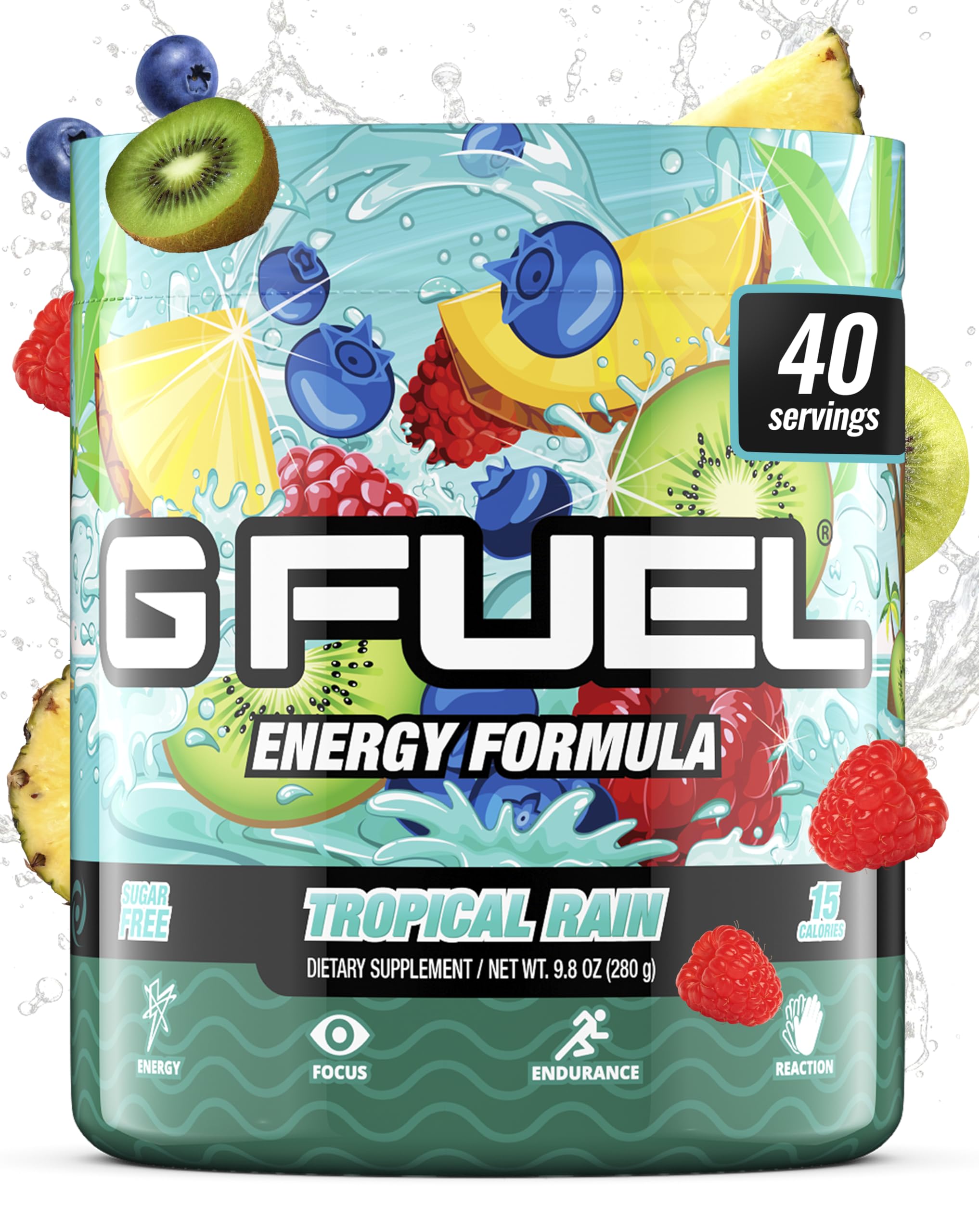G Fuel Tropical Rain tub ready to mix for a refreshing energy boost