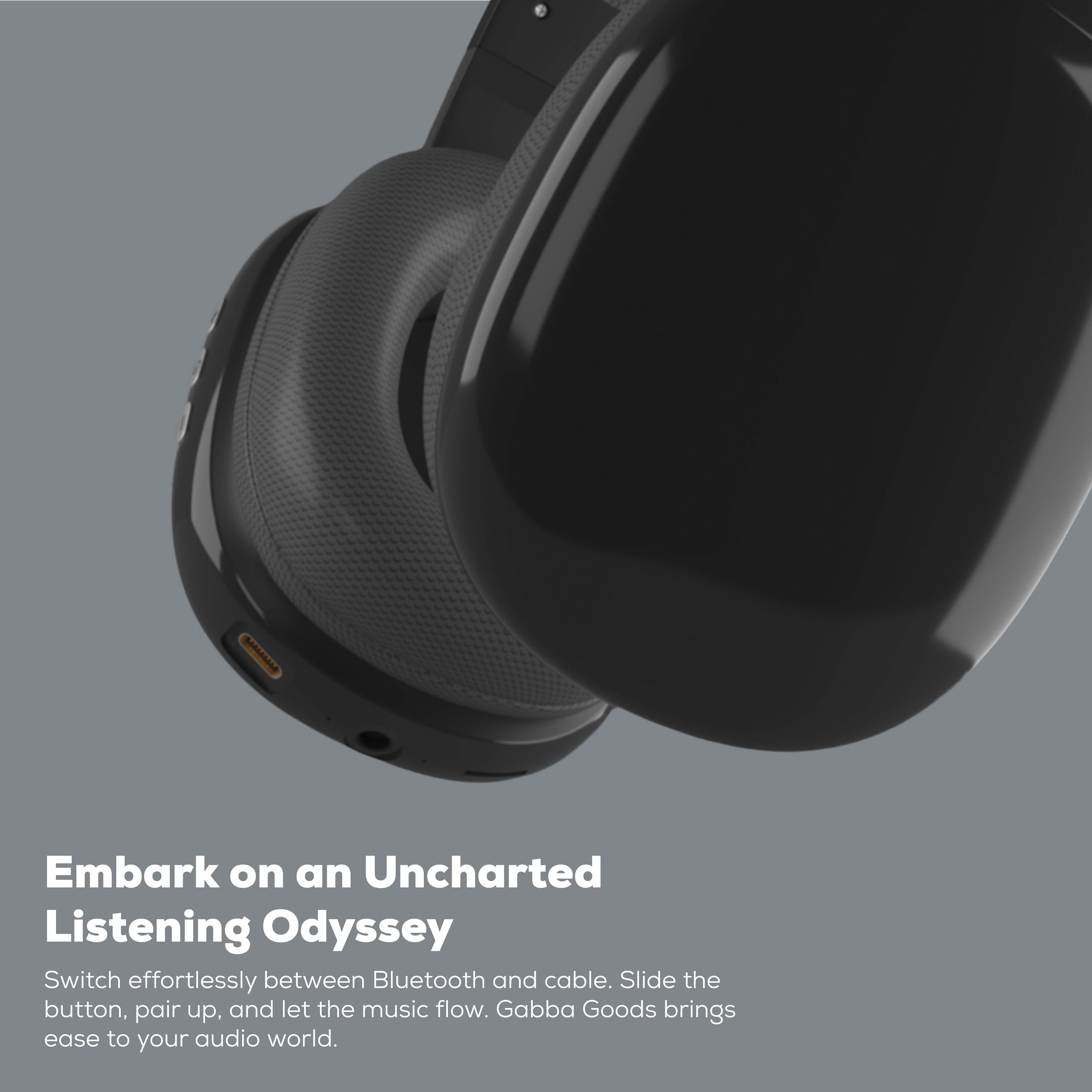 Gabba Goods artificial leather ear cushions offering extended comfort.