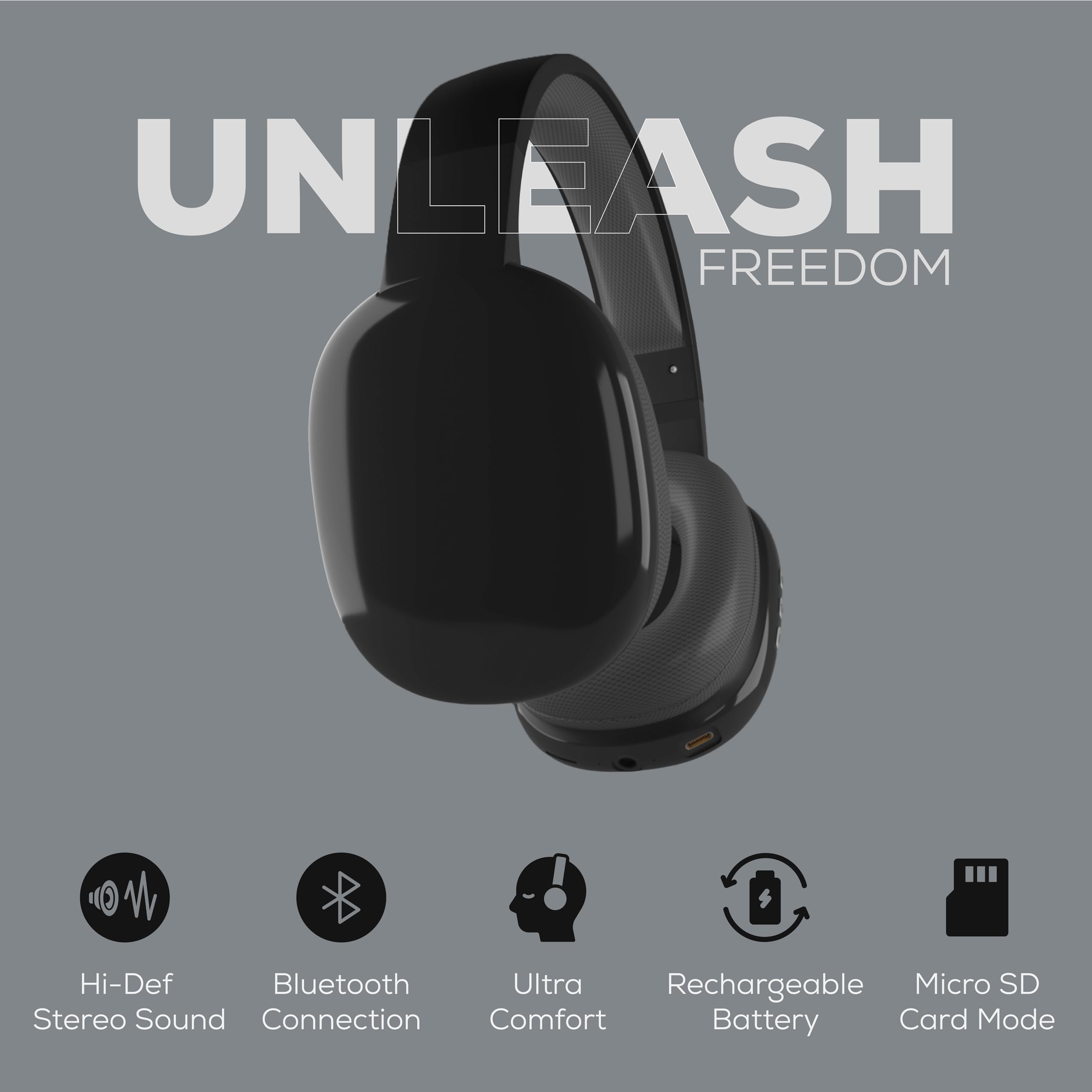 Gabba Goods headphones demonstrate easy connectivity with Bluetooth and 3.5mm options.