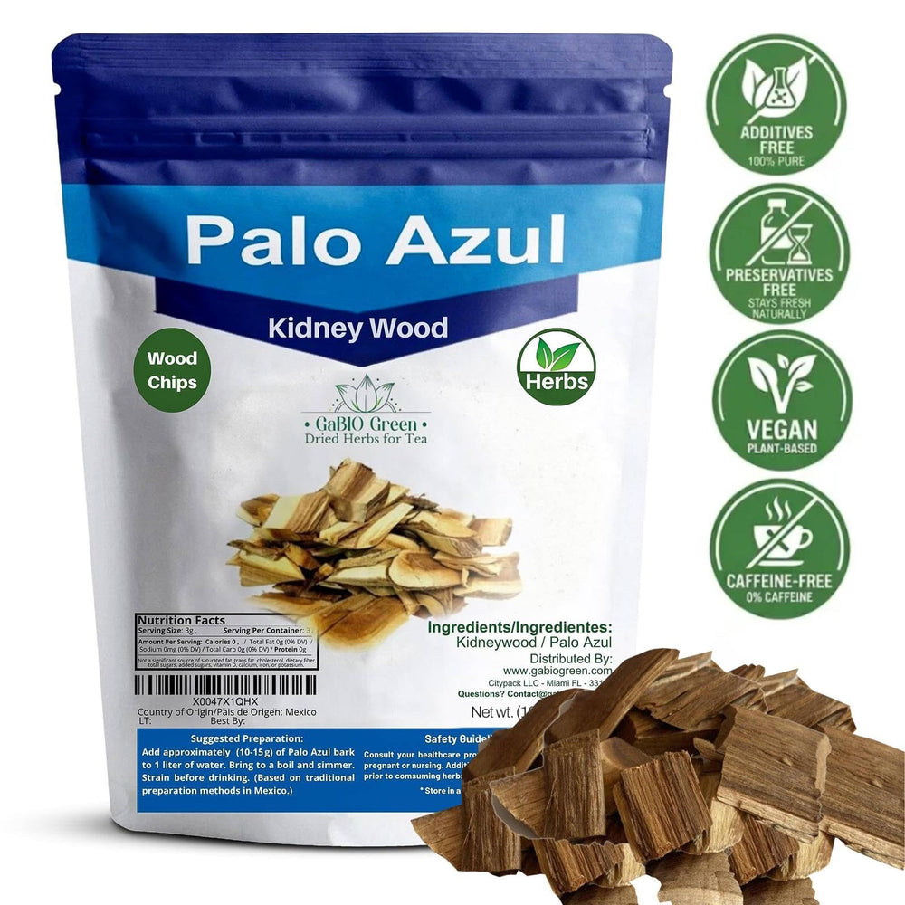 Gabio Green Palo Azul tea brewing in a pot releases aroma.