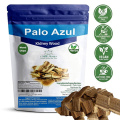 Gabio Green Palo Azul tea brewing in a pot releases aroma.