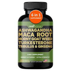GADE NUTRITION Ashwagandha and Maca bottle ready for daily energy support.