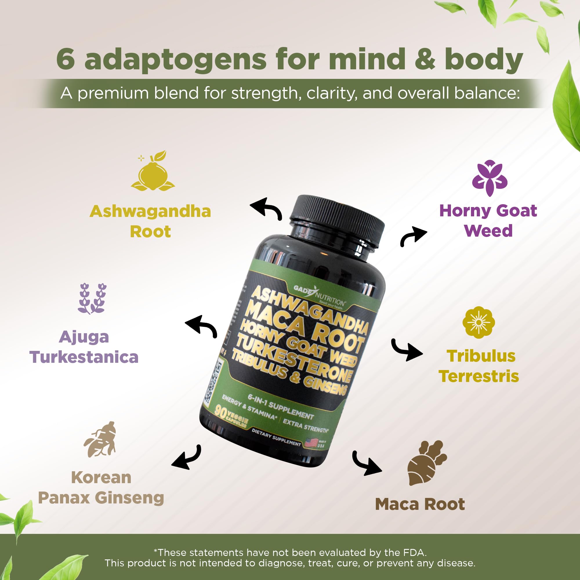 GADE NUTRITION Panax Ginseng bottle suggesting a vitality boost during long days.