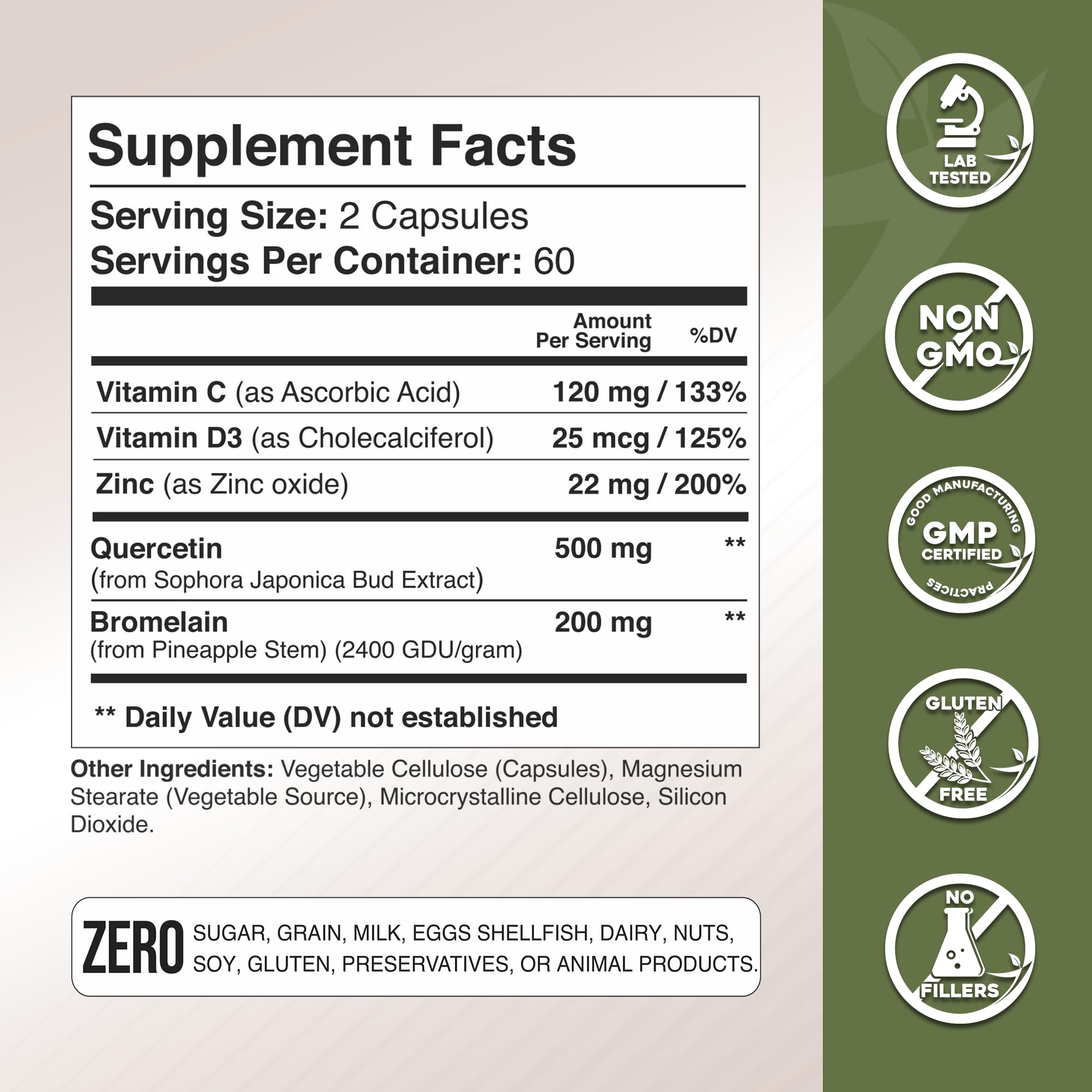 GADE Nutrition Quercetin with Bromelain daily usage scene suggesting routine incorporation.