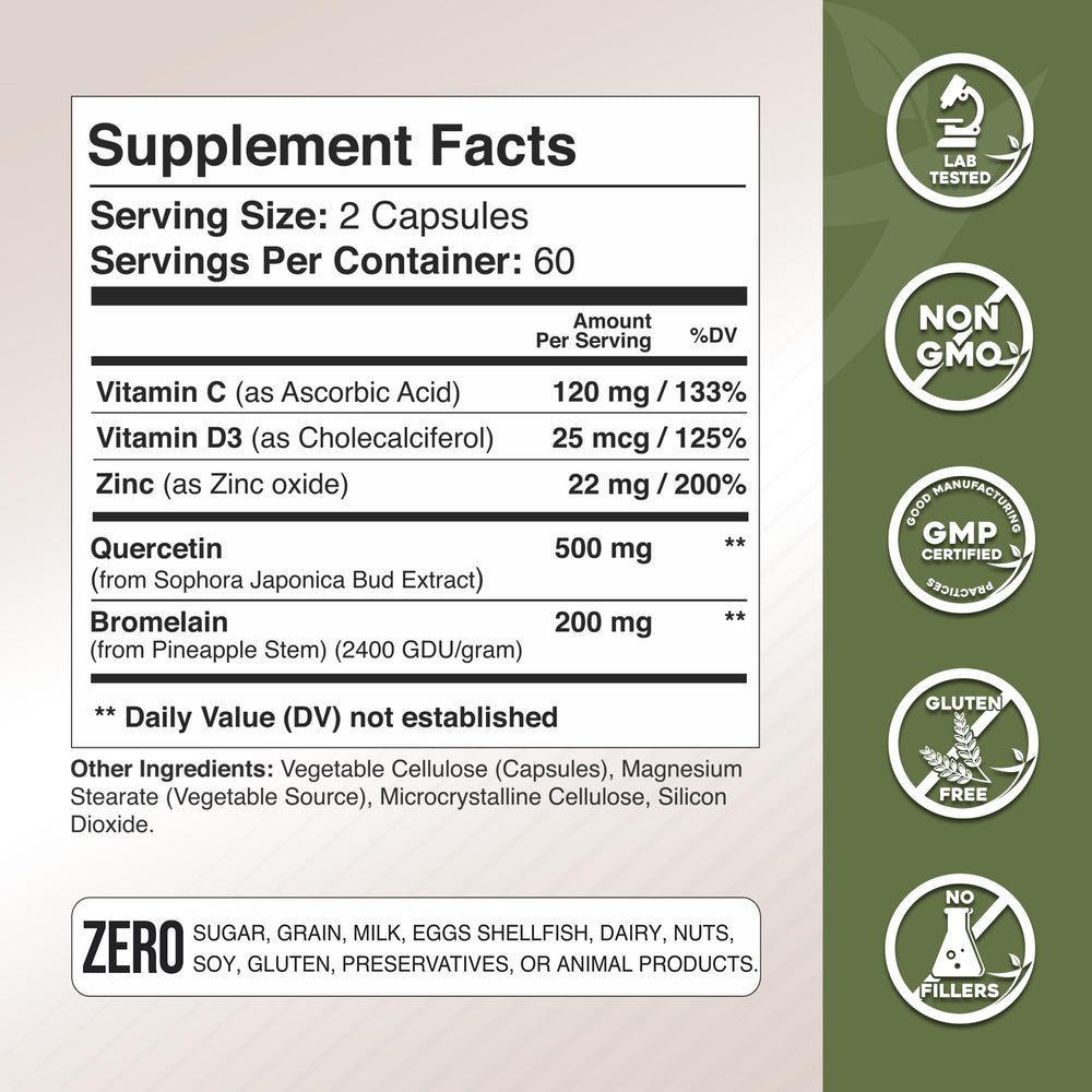 GADE Nutrition Quercetin with Bromelain daily usage scene suggesting routine incorporation.