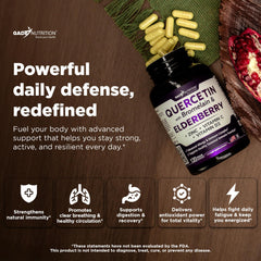 Gade Nutrition Quercetin capsules close-up highlighting wellness support through natural ingredients.