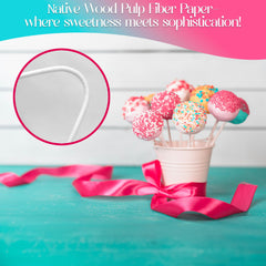 Gadget Beyond durable 6-inch paper cake pop sticks for sturdy dessert toppers.