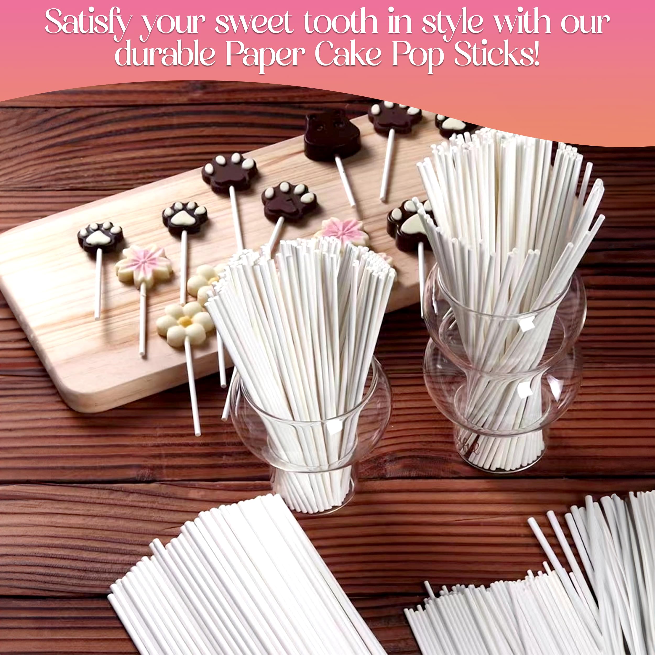Gadget Beyond wet-resistant paper sticks for cookies and chocolates that stay intact.