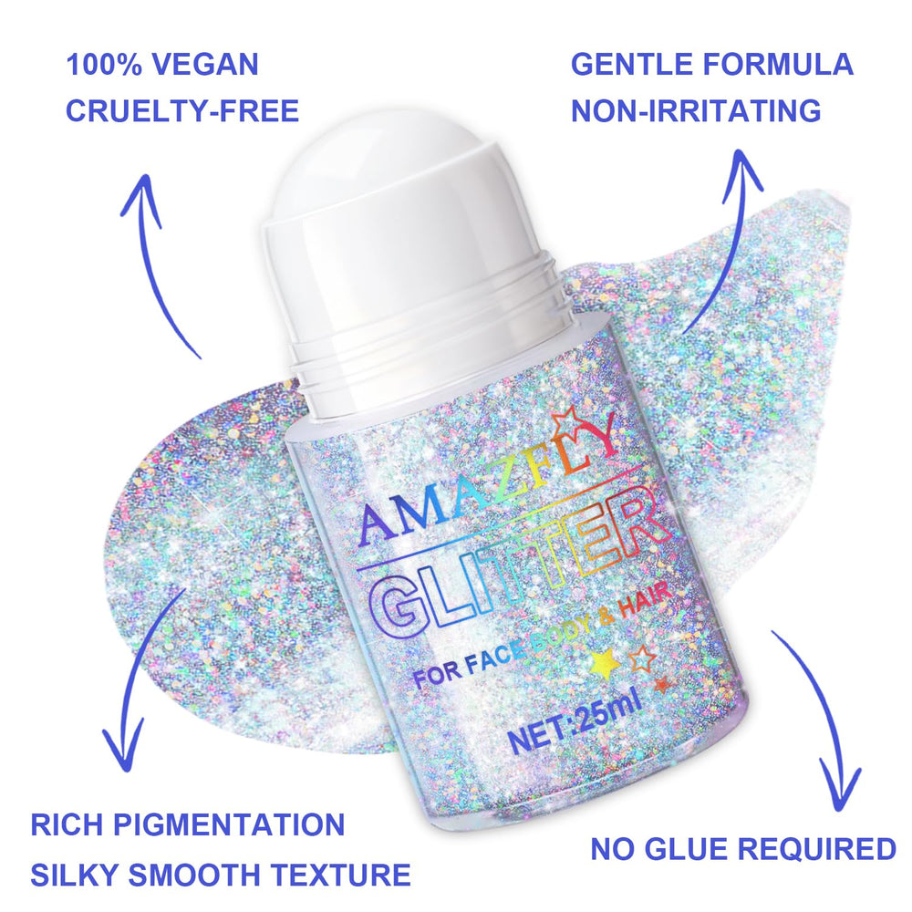 GADMLURY easy-remove glitter washes off with soap and water.