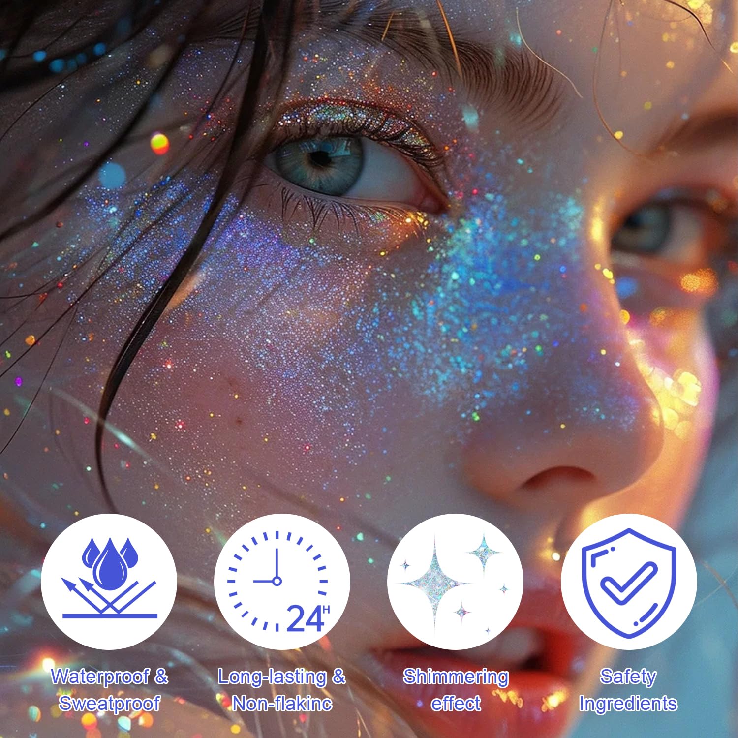 GADMLURY glitter for face and body to create creative looks.