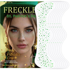 GADMLURY green glitter freckles face tattoos for radiant everyday sparkle