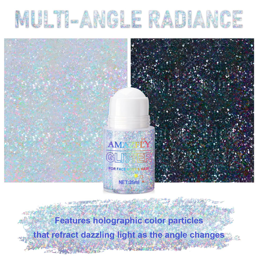 GADMLURY mermaid-hair glitter adds shimmering accents to hair.