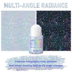GADMLURY mermaid-hair glitter adds shimmering accents to hair.