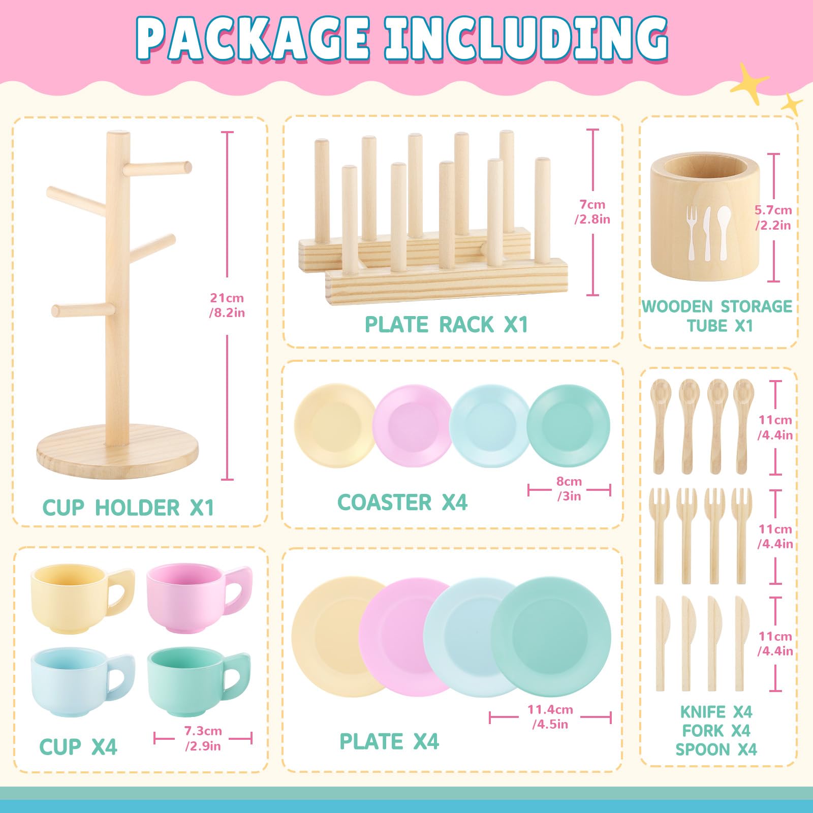 GAGAKU edges are smooth for safe, hands-on pretend play with kids’ utensils.