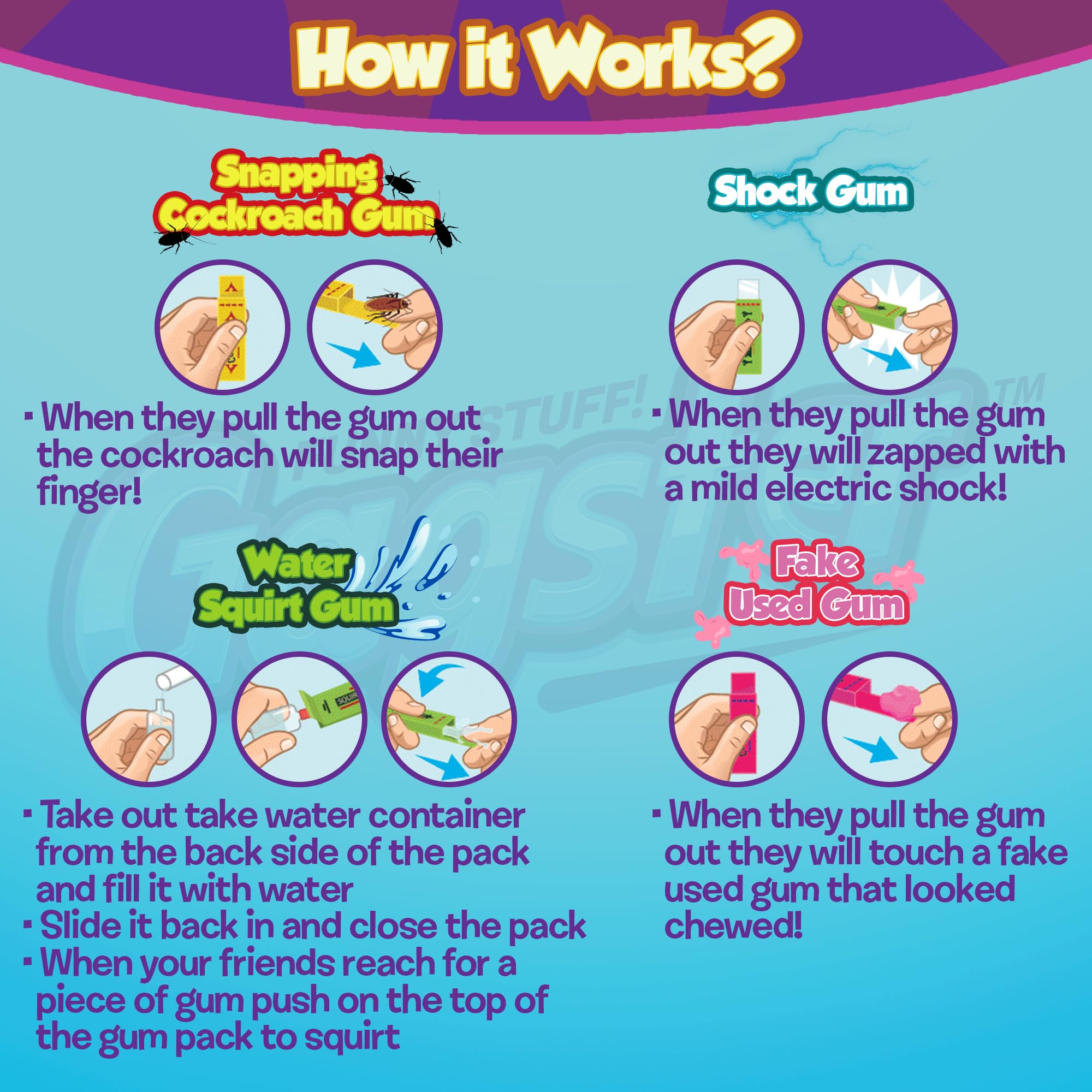 Gagster 4-in-1 gag kit showcasing versatile prank options