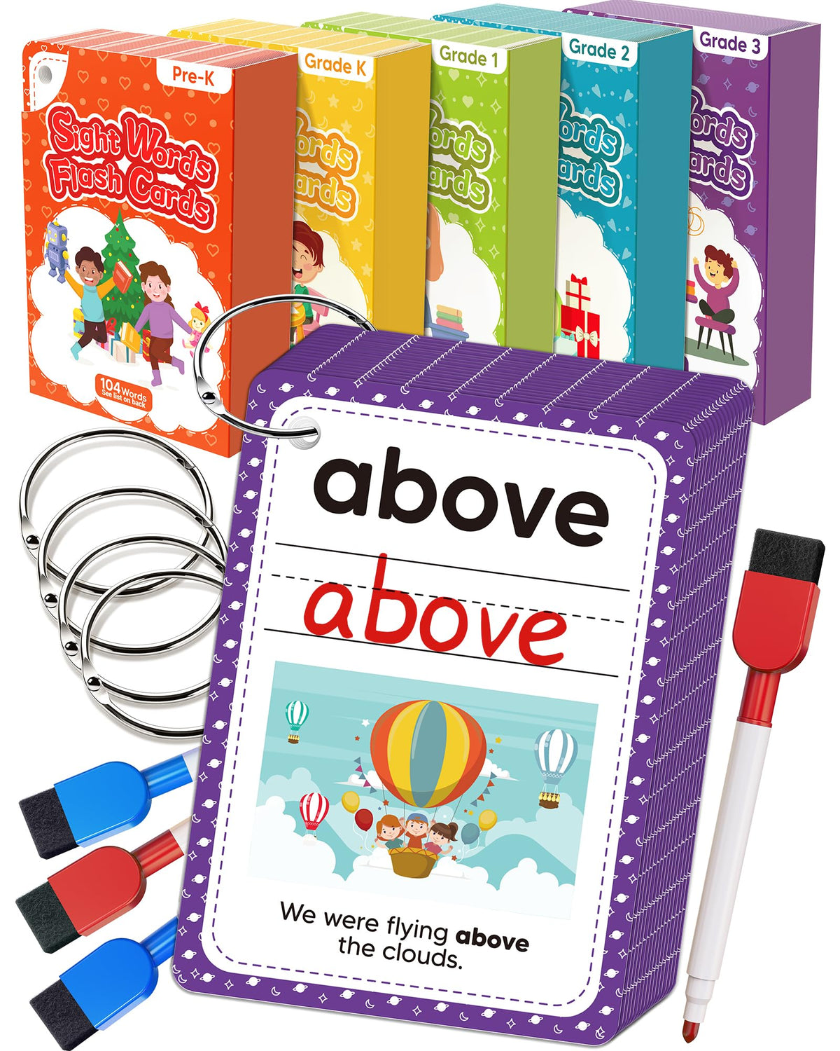 Gagule 520 Sight Words flash cards cover for organized at-home learning.