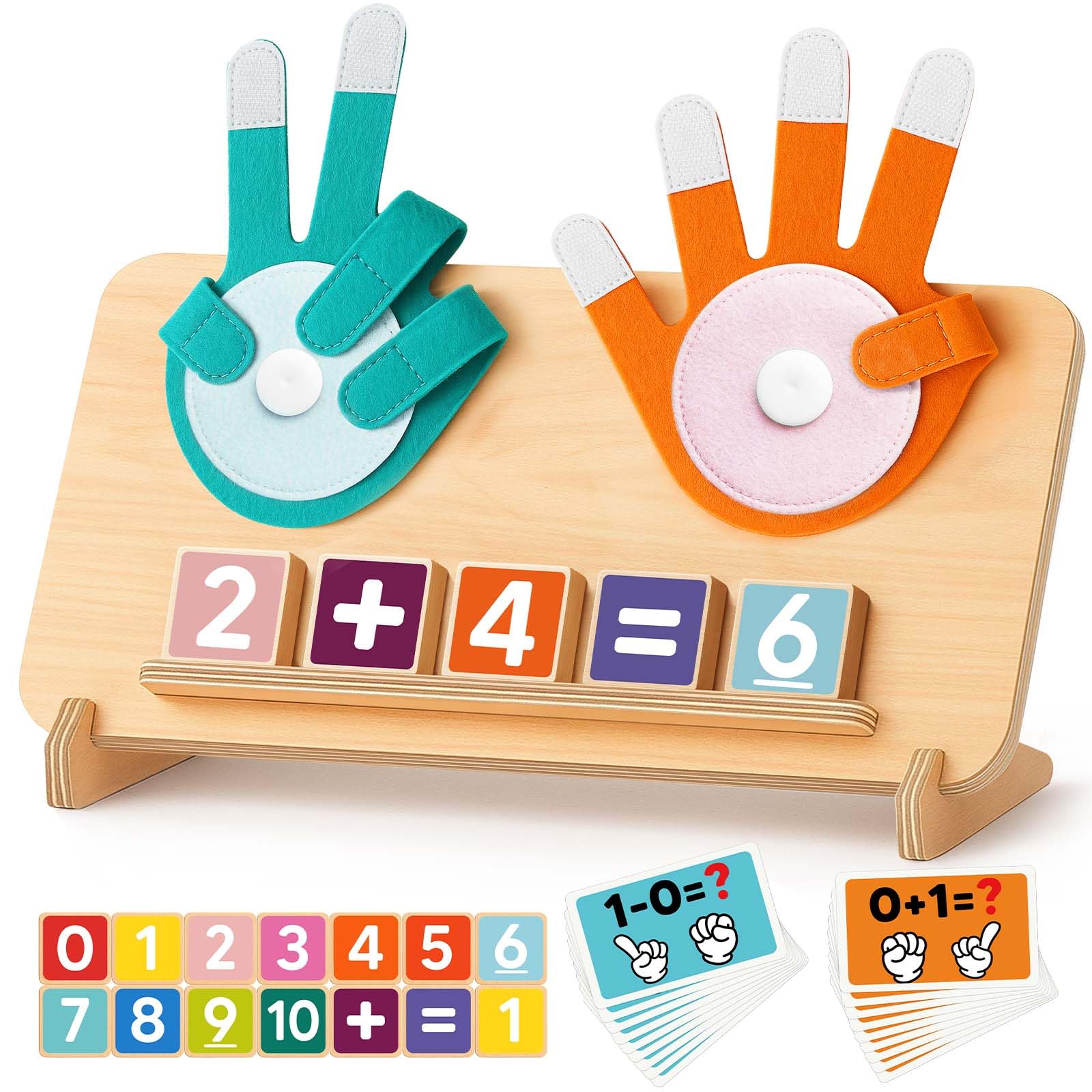 Gagule Montessori finger counting board for early math exploration.