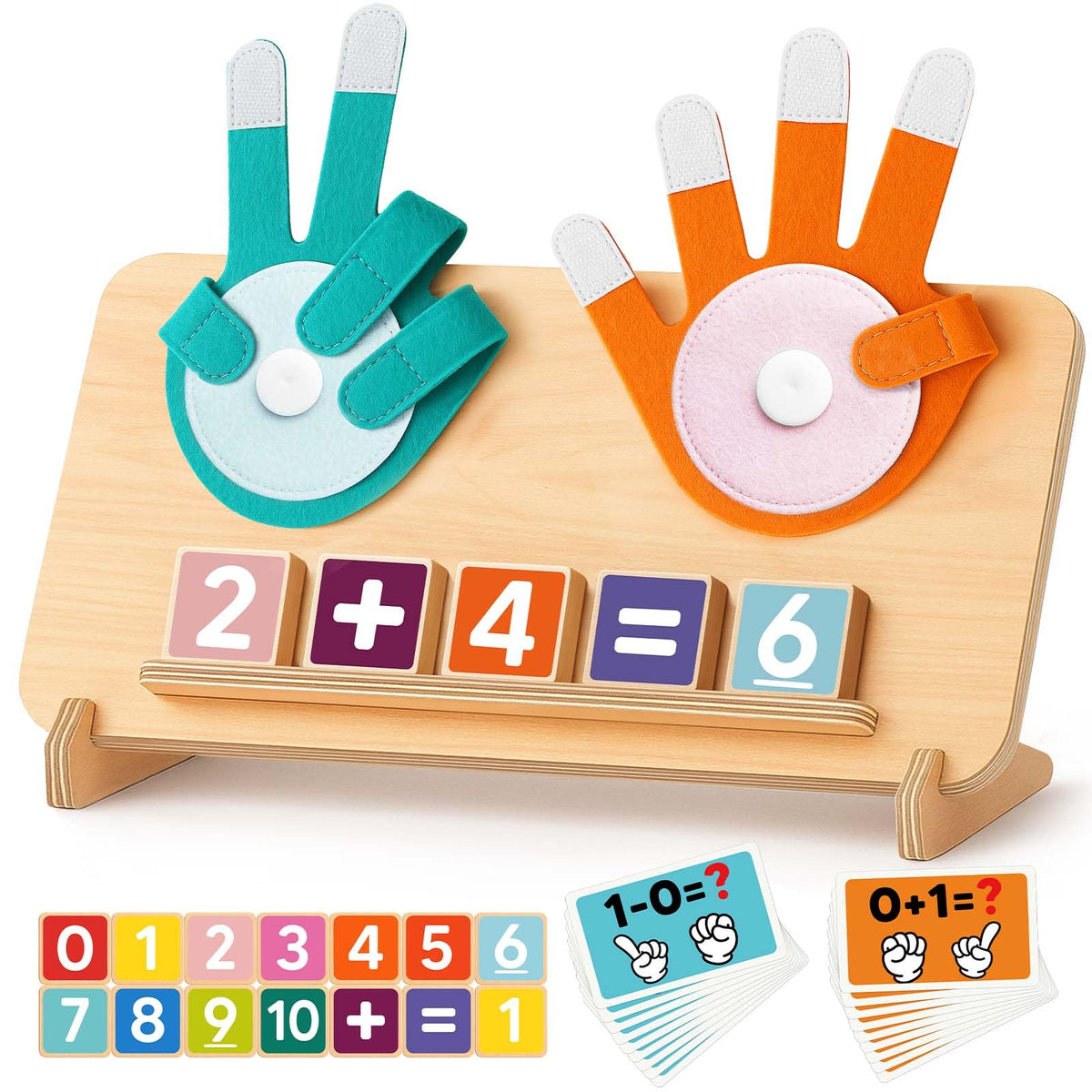 Gagule Montessori finger counting board for early math exploration.