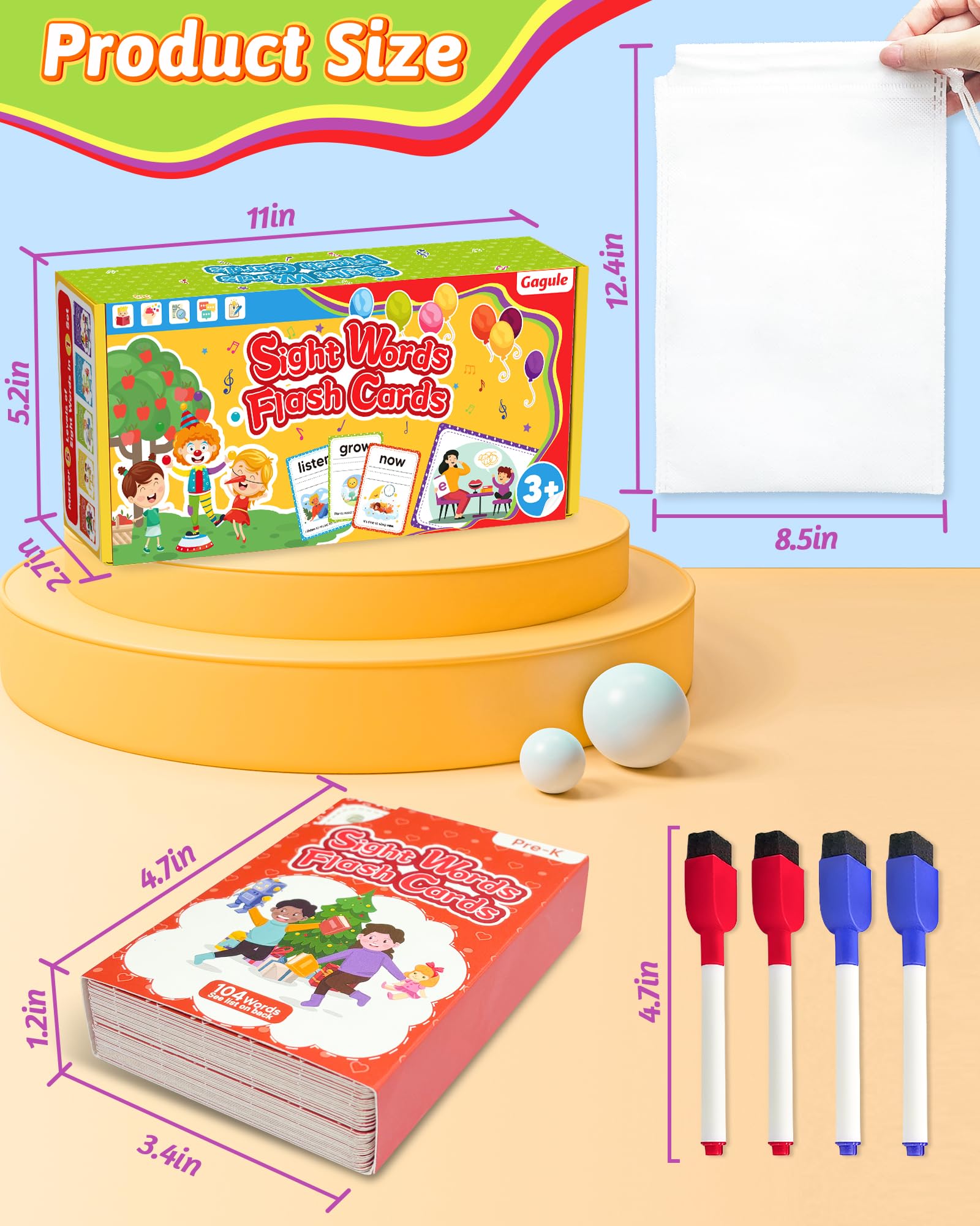 Gagule on-the-go learning bag and rings enable easy organization.