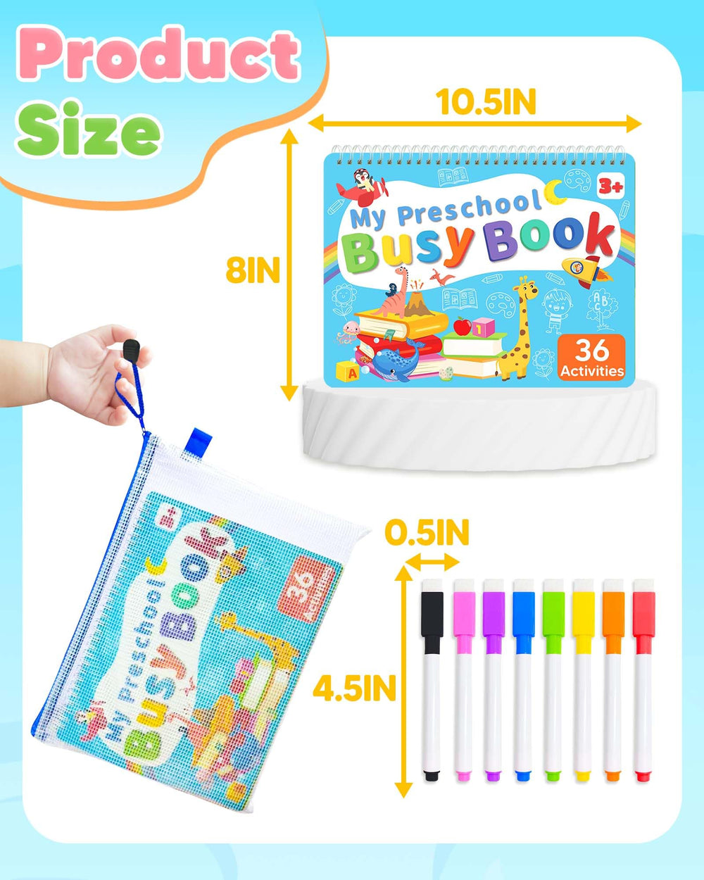 Gagule Busy Book durable construction with rounded edges for safe play