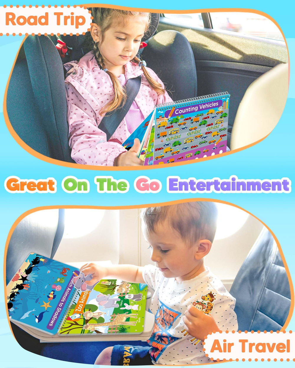 Gagule Busy Book transport and space pages spark curiosity