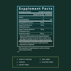 Gaia Herbs Adrenal Health Nightly Restore label art highlights herbal blend