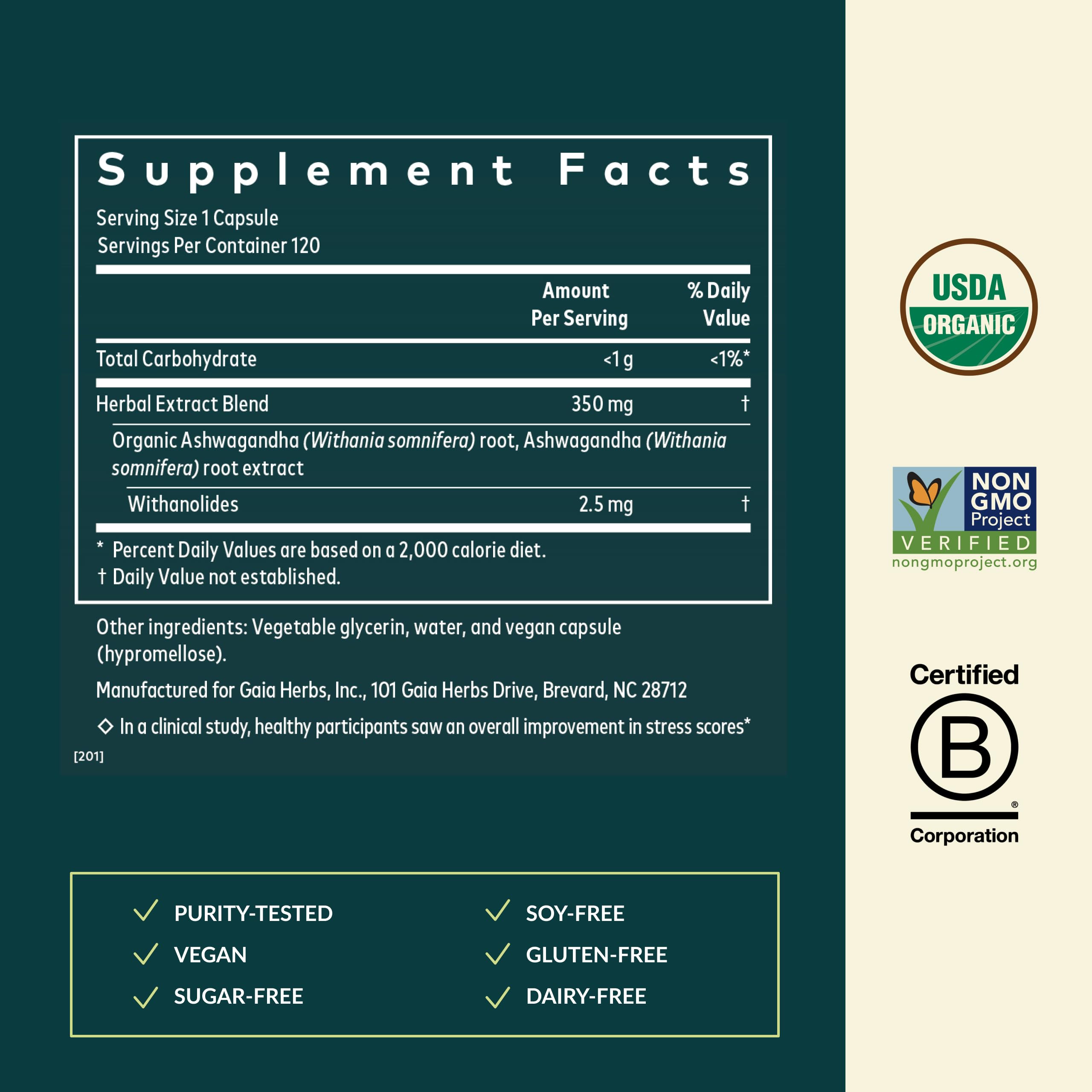 Organic Ashwagandha Root from India emphasizes ethical sourcing for stress relief.
