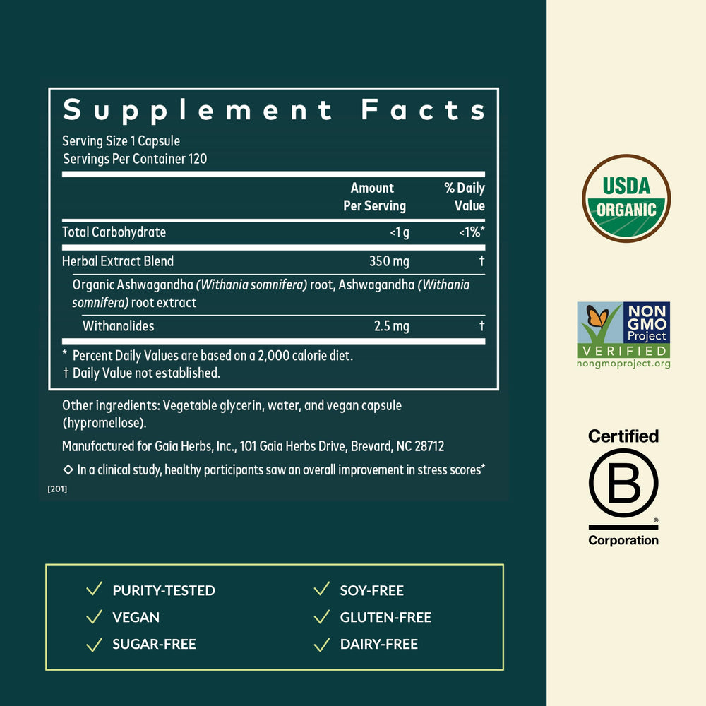 Organic Ashwagandha Root from India emphasizes ethical sourcing for stress relief.