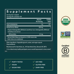 Organic Ashwagandha Root from India emphasizes ethical sourcing for stress relief.
