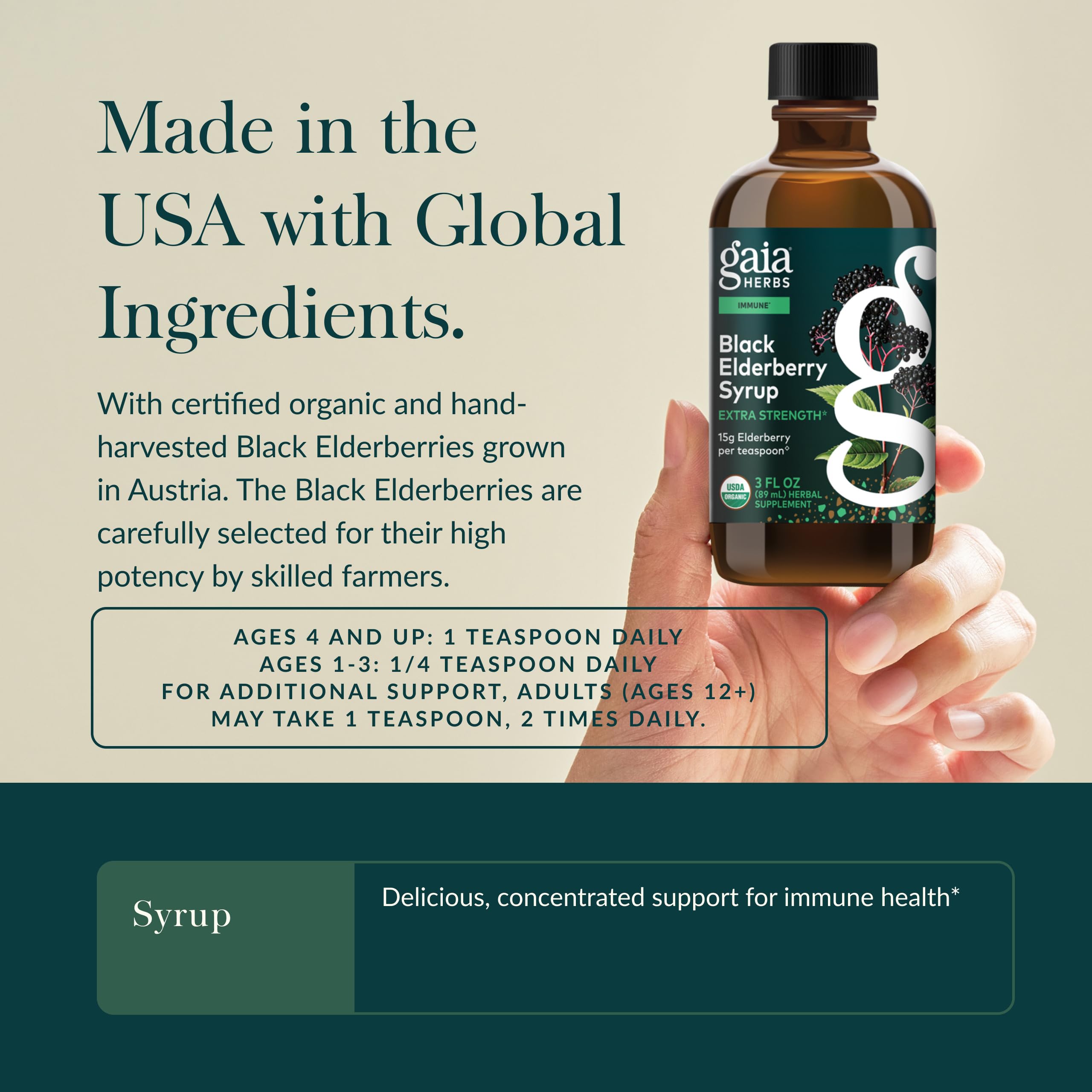 Elderberry berries juiced and concentrated to form a potent extract
