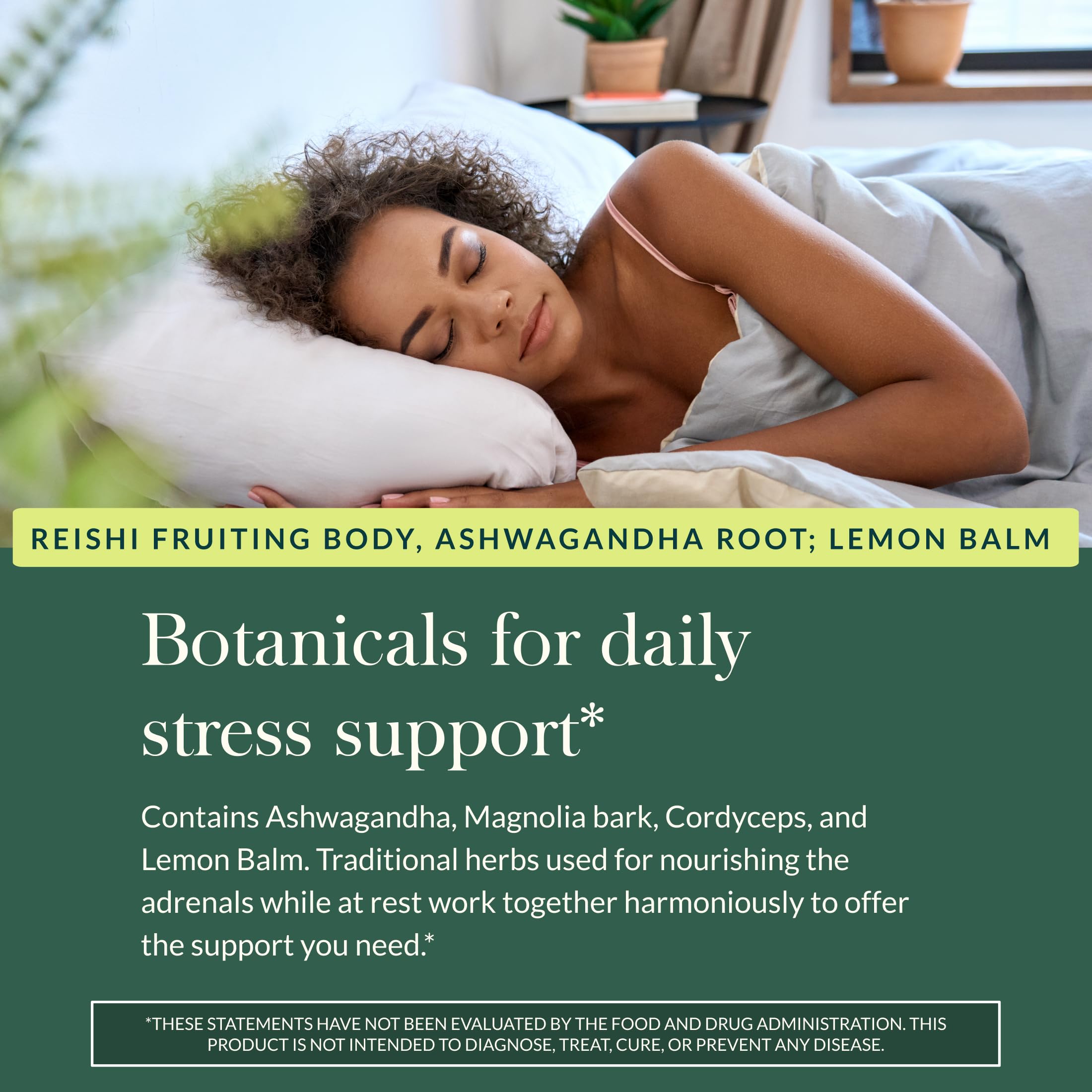 Gaia Herbs Cordyceps image emphasizes energizing adaptogenic blend