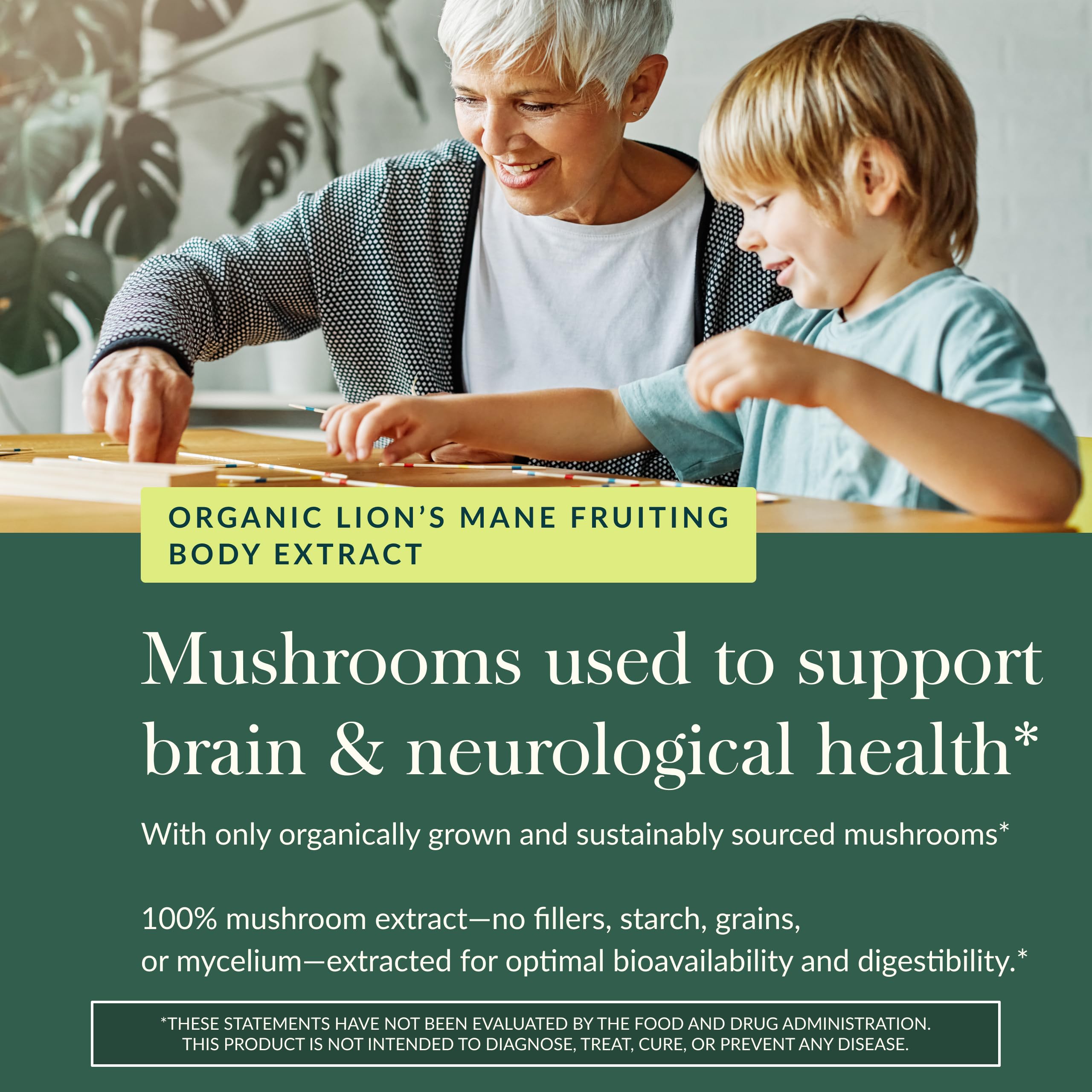 Gaia Herbs fruiting bodies with dual extraction emphasis on potency
