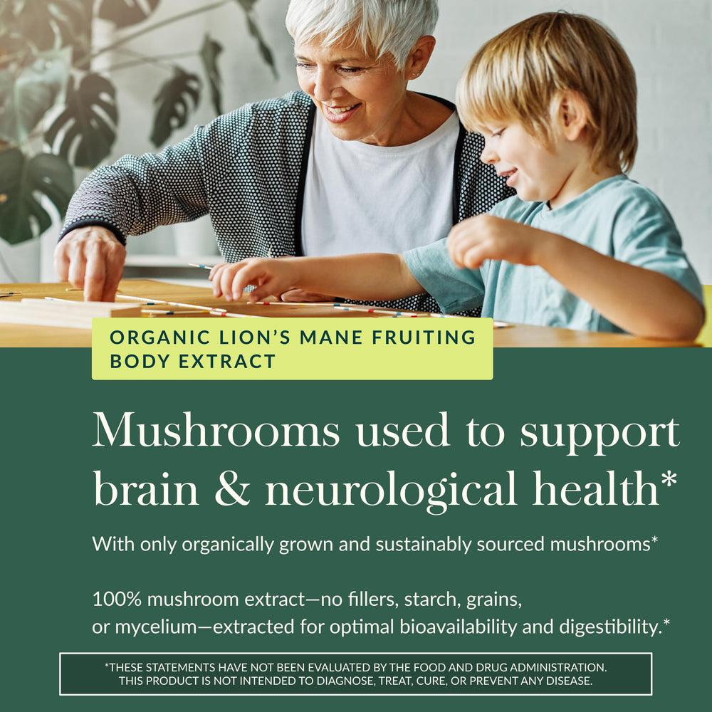 Gaia Herbs fruiting bodies with dual extraction emphasis on potency