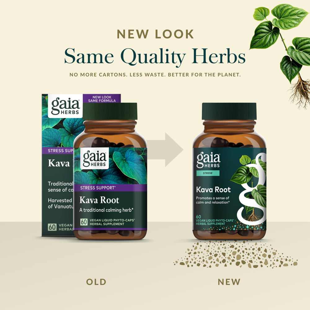 Gaia Herbs Kava Root liquid extract image illustrating concentration.