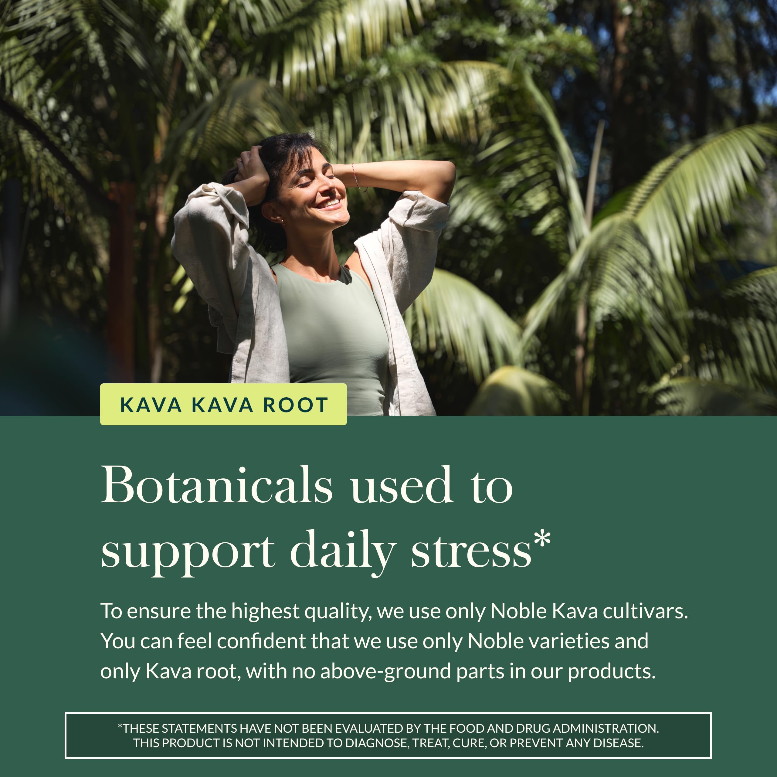 Gaia Herbs Kava Root phyto-caps image indicating vegan daily use.