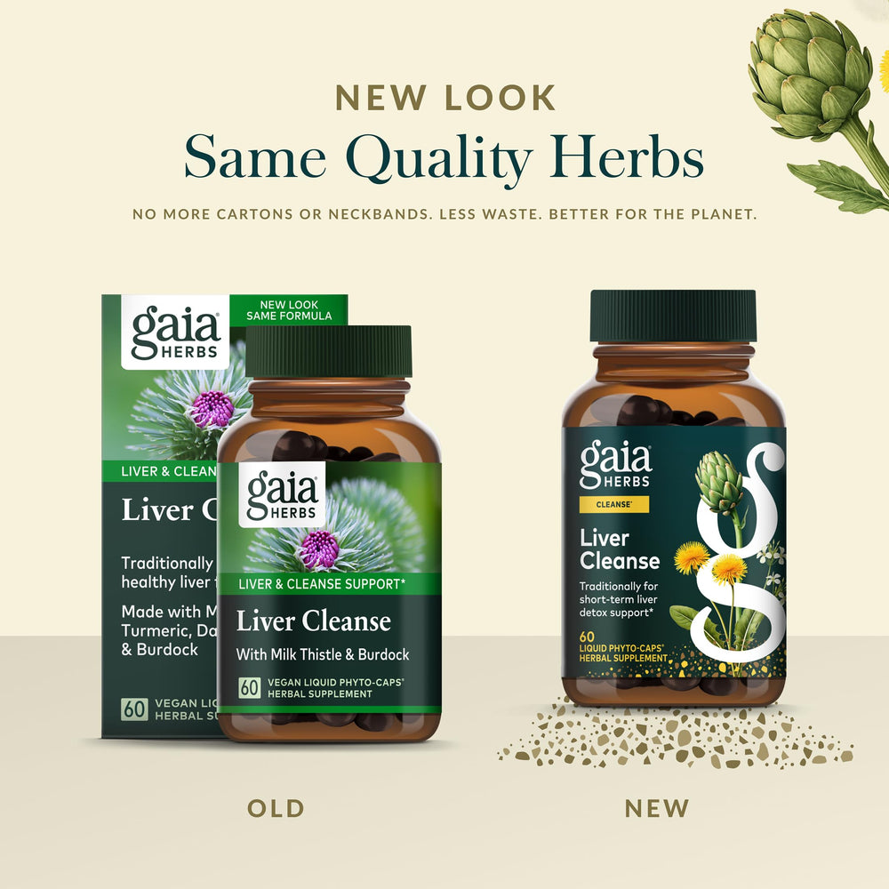 Burdock root included in Gaia Herbs Liver Cleanse blend