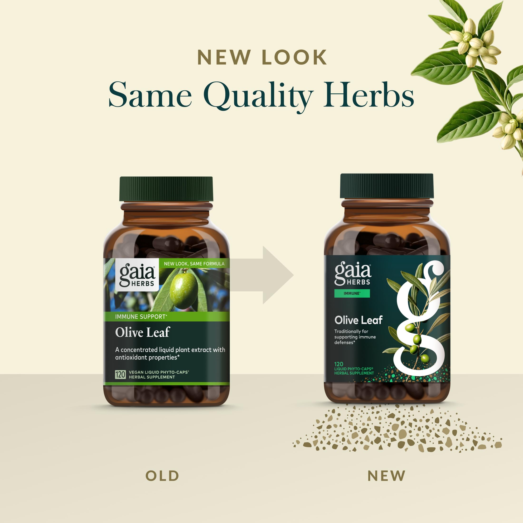 Vegan liquid phyto-caps by Gaia Herbs for convenient daily use.