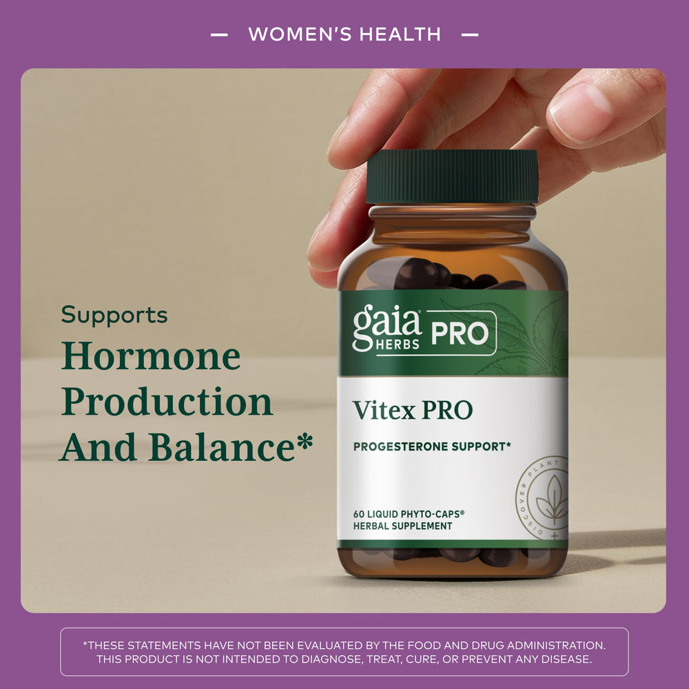 Organic chaste tree berry extract label highlighting potency.