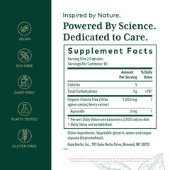 Gaia Herbs PRO Vitex Pro capsules ready for daily use.