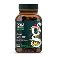 Gaia Herbs Quick Defense bottle pour for fast immune support