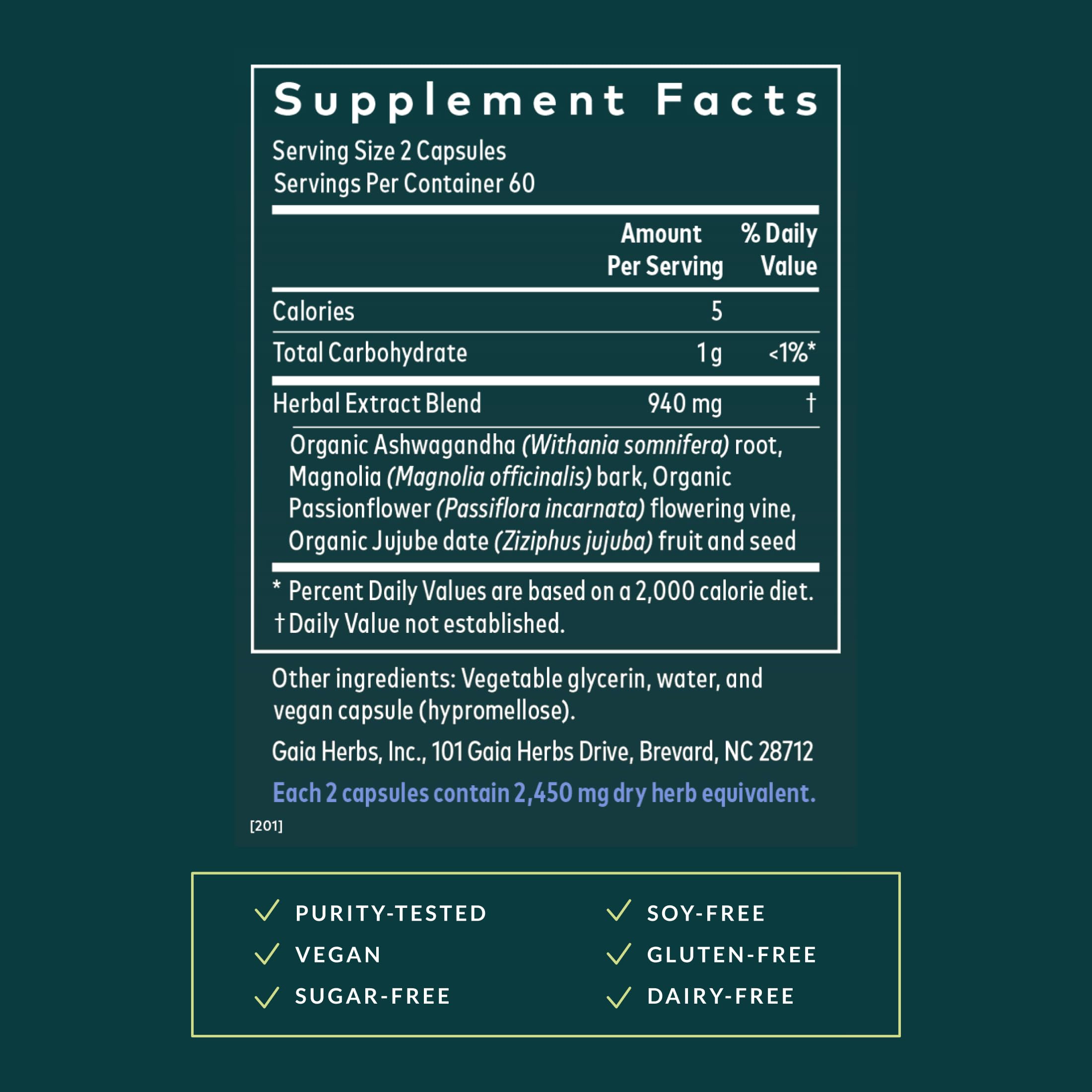 Gaia SleepThru packaging signals natural sleep support.