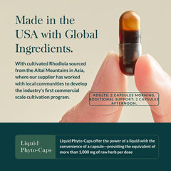 Gaia Herbs Stress Response capsules side view for easy daily use