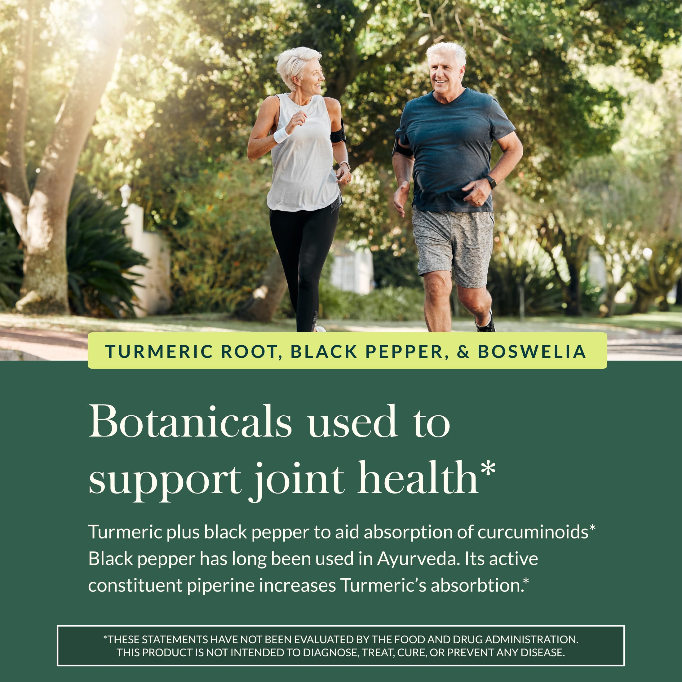 Ginger root and black pepper included to boost absorption and flavor in Gaia Turmeric Supreme.