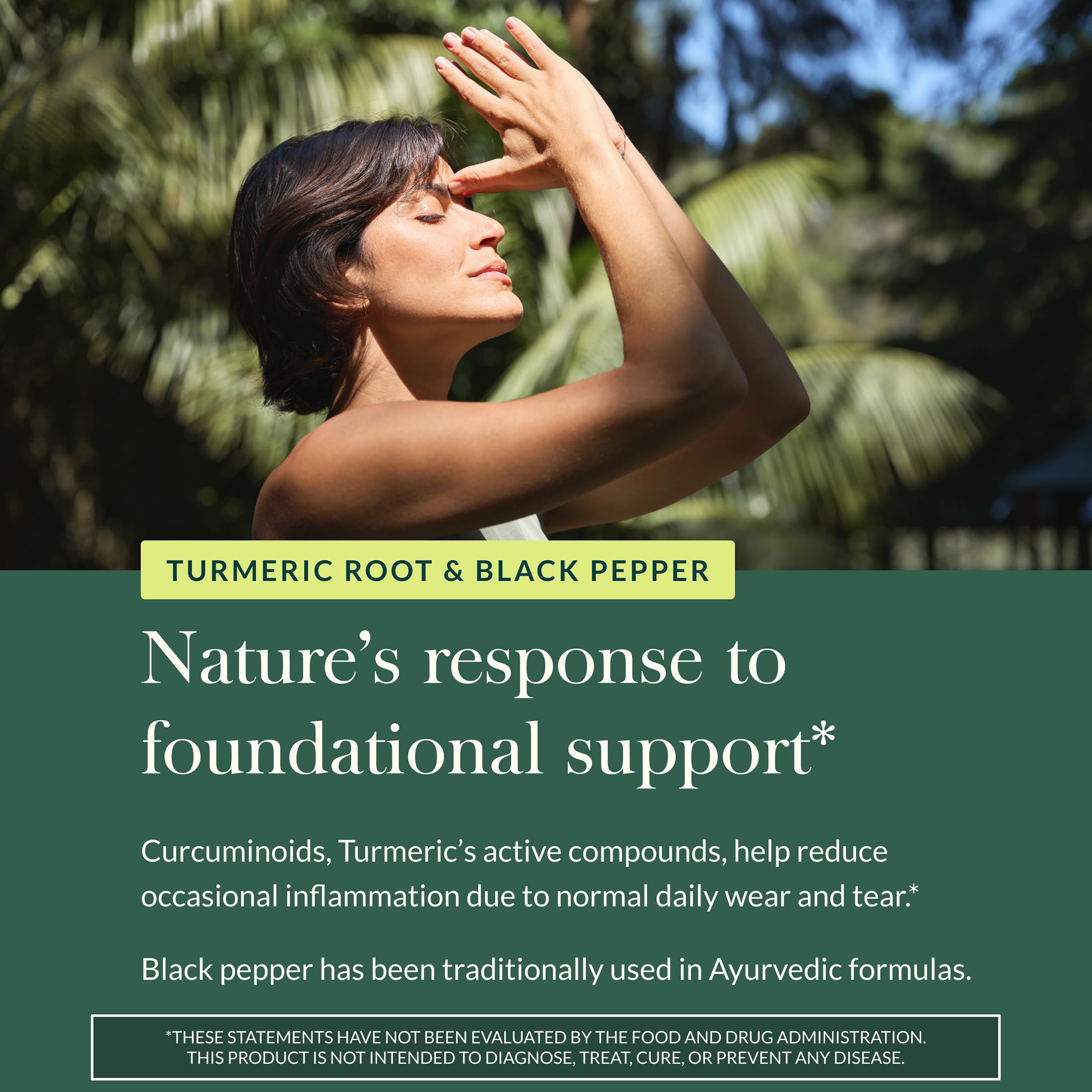 Gaia Herbs Turmeric Supreme packaging on shelf communicates quality and care.
