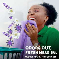 AromaBoost fragrance cloud reveals Gain Lavender scent during the cycle.