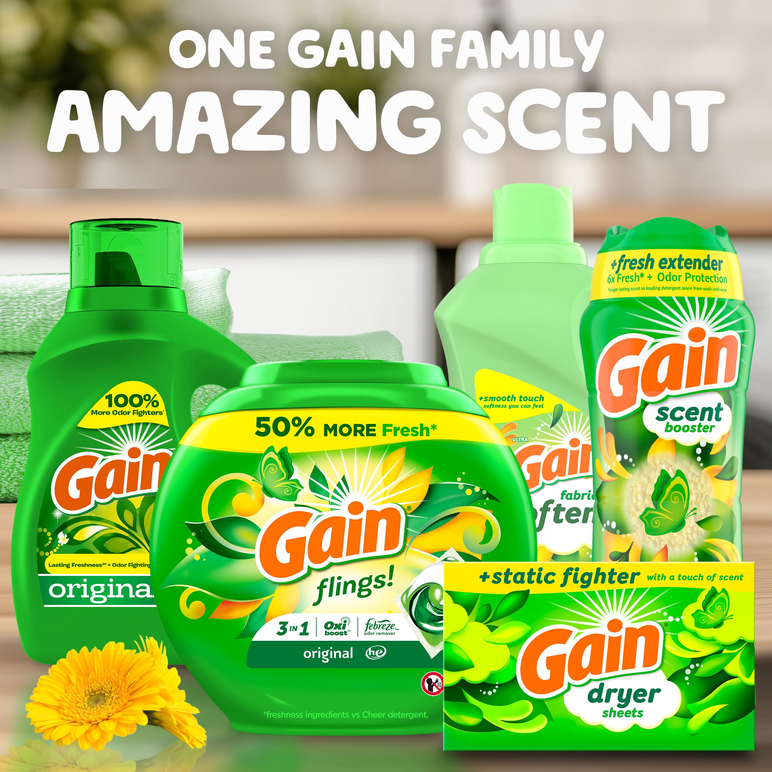 Gain Fireworks illustration of up to 12 weeks freshness timeline