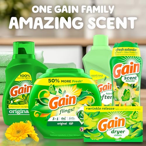 Original Gain scent leaves clothes smelling fresh.