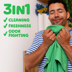 Gain Flings Ultra Oxi Waterfall Delight pods dispense easily into the washer drum.