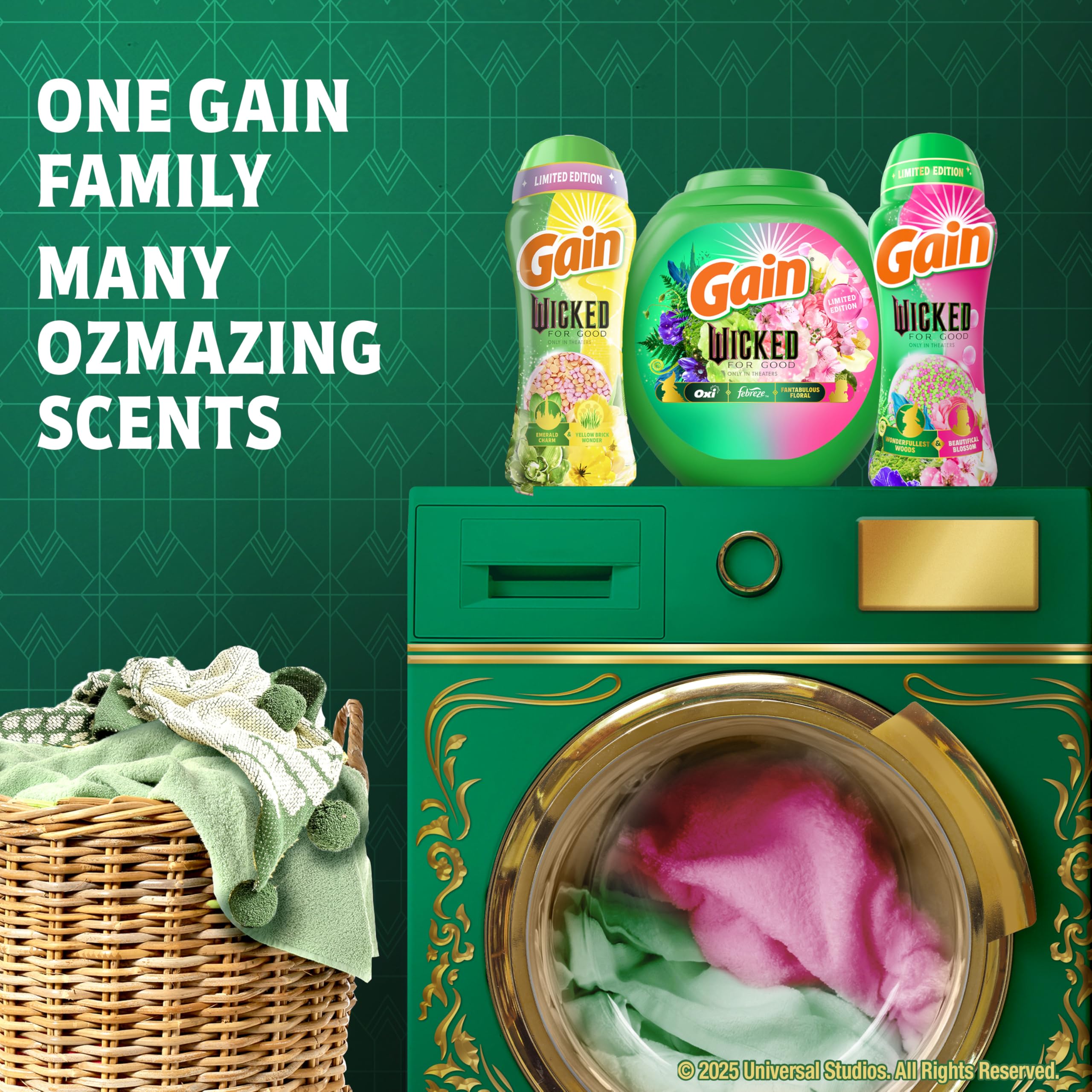 Gain Flings Wicked For Good febreze icon indicating lasting freshness