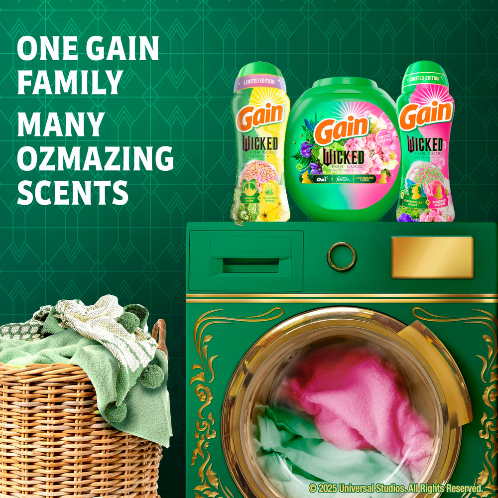 Gain Flings Wicked For Good febreze icon indicating lasting freshness